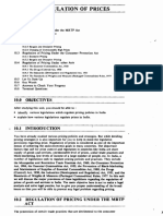 Unit 10 Regulation of Prices: Structure