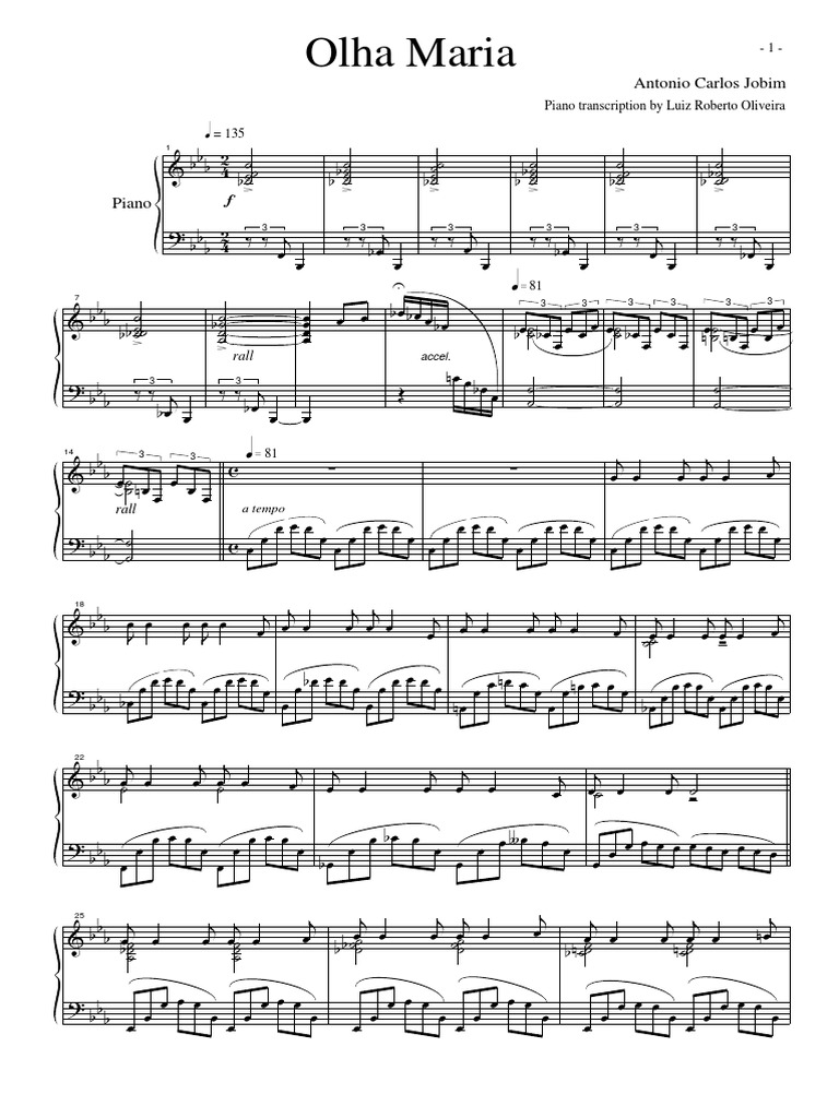 Tom Jobim - Luiza - Sheet Music For Clarinet (Bb)