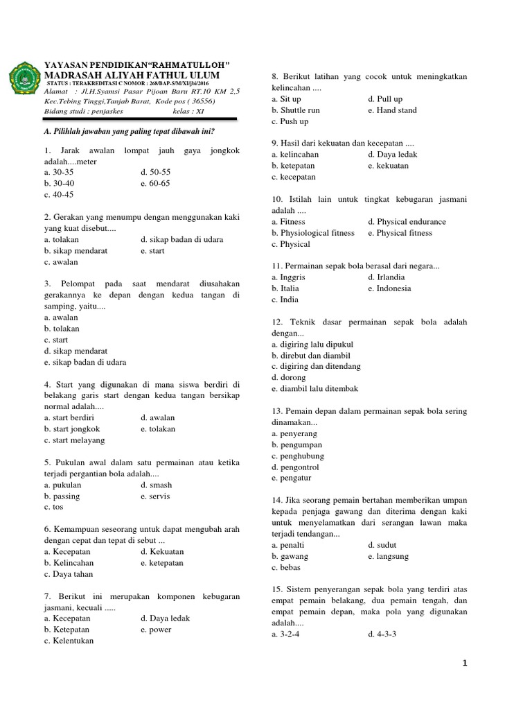 Istilah Lain Untuk Tingkat Kebugaran Jasmani Adalah - Berbagai Peruntukan