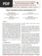 Smart Attendance System Using Raspberry Pi