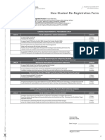 New Student Re-registration Form 2018-2019