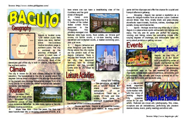 Baguio Brochure Leisure Nature