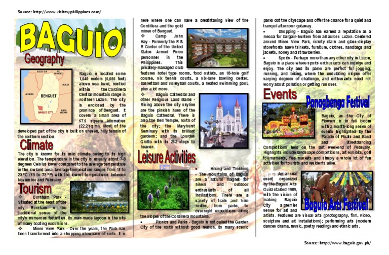 travel brochure of baguio