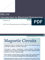 ESO 210 Introduction To Electrical Engineering: Lecture-16 AC Power Measurement and Magnetic Circuits