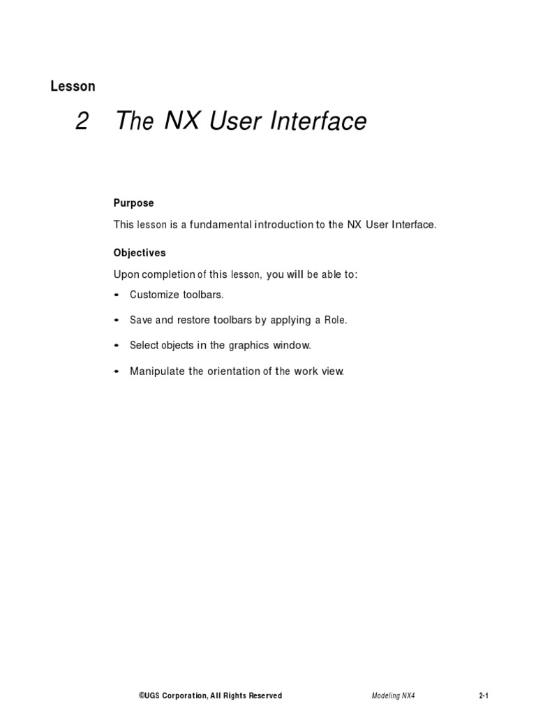 Lesson2-The NX User Interface PDF | PDF | Icon (Computing) | Menu ...
