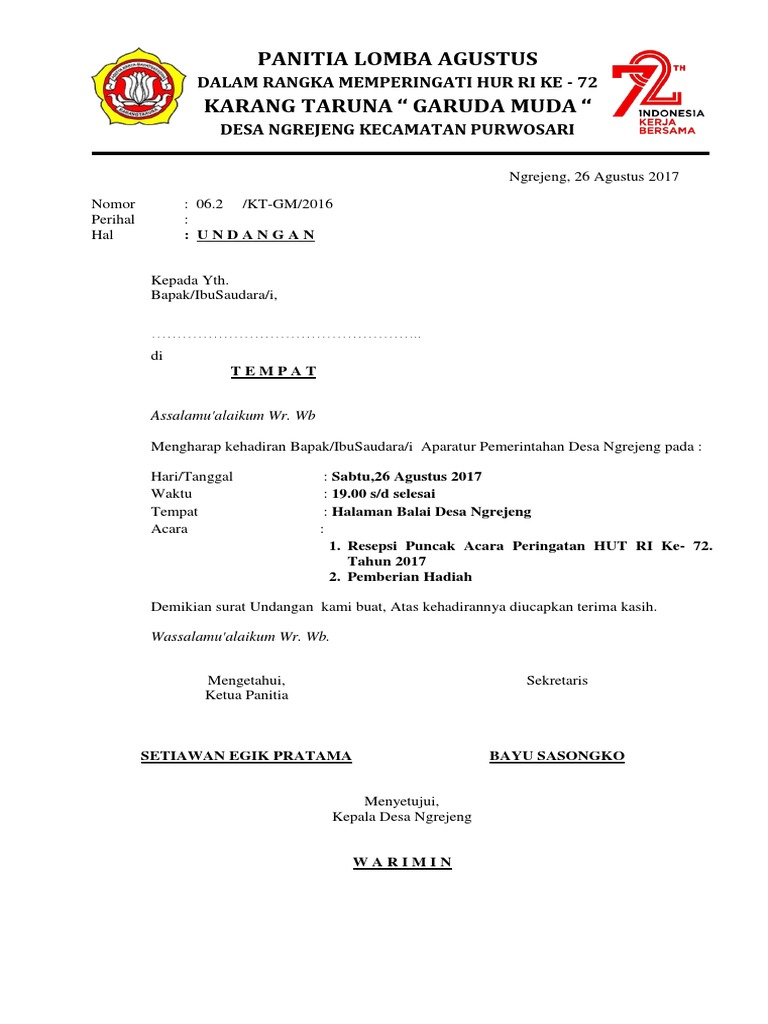 Undangan Puncak Acara