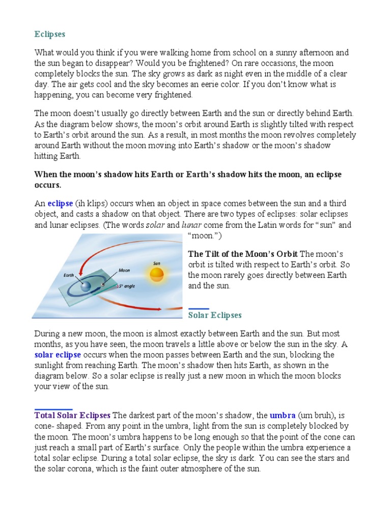 Understanding Solar and Lunar Eclipses | PDF | Solar Eclipse | Shadow