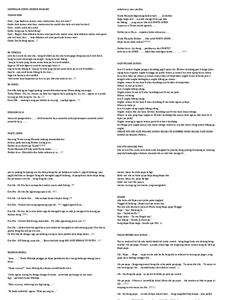 Grap Grap Manado Versi Buku