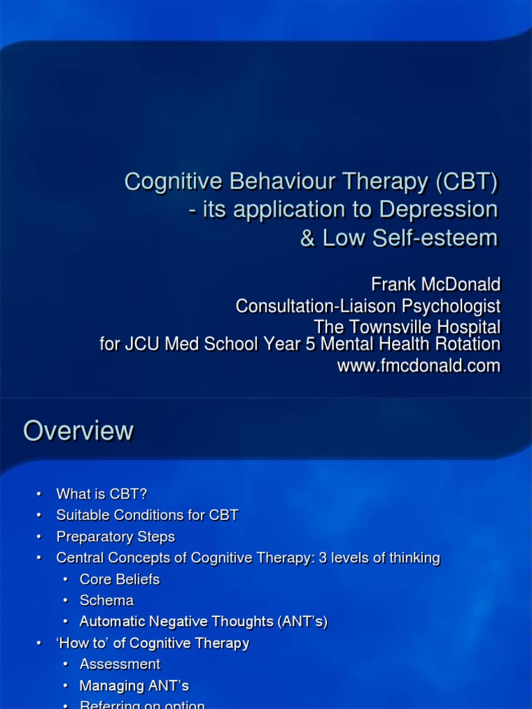 CBT for Depression and Self-Esteem | PDF | Cognitive Behavioral Therapy ...