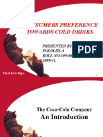 Consumers Preference Towards Cold Drinks: 120 Years of Inspiration