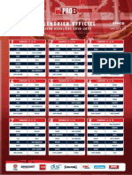 Calendrier Pro B 2018-19 