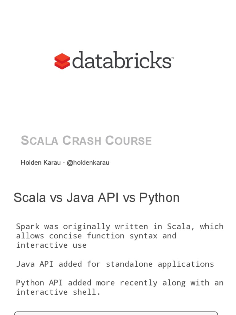 Scala Crash Course Overview | PDF | Scala (Programming Language) | Java ...