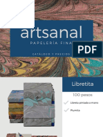 ARTSANAL - Catálogo y Precios
