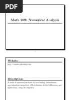 Math 209: Numerical Analysis