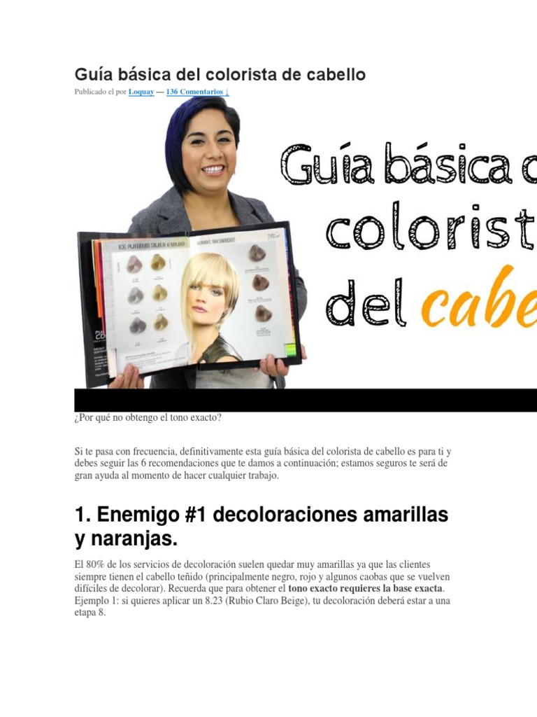 Guía Básica Del Colorista de Cabello | PDF | Pigmento | Color