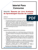 Resumo Avaliação Da Aprendizagem Luckesi