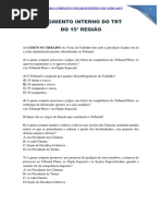 Amostra Decoreba Regimento Interno Trt 15º