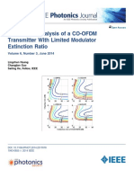 Design and Analysis of A CO-OFDM Transmitter With Limited Modulator Extinction Ratio