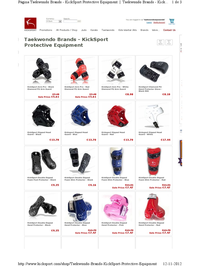 Shop Taekwondo-Brands-KickSport-Protec | PDF | Taekwondo | Combat Sports