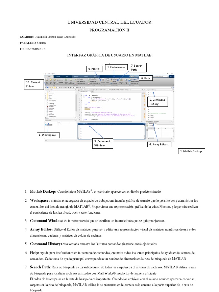 Ide Matlab | PDF | Ventana (informática) | Matlab