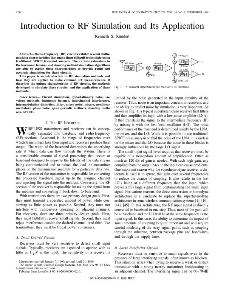 Introduction to RF Simulation | PDF