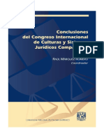 Conclusiones Del Congreso Internacional de Culturas y Sistemas Jurídicos Comparados.