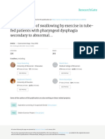 Rehabilitation of Swallowing by Exercise in Tube-Fed Patients With Pharyngeal Dysphagia Secondary To Abnormal..