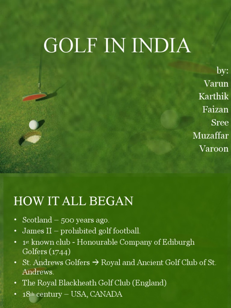 Golf in India Final PDF Sports