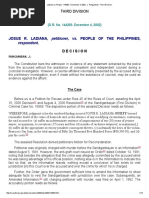 Respondent.: Josue R. Ladiana, Petitioner, vs. People of The Philippines