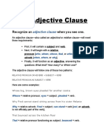 The Adjective Clause