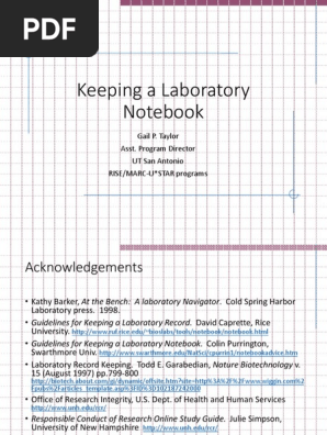Lab Notebook