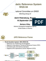 GPS Geodetic Reference System WGS 84: International Committee On GNSS