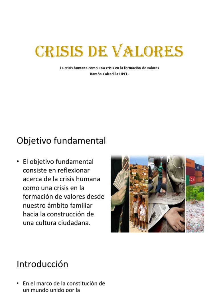 Crisis de Valores en la Sociedad Actual | PDF | Comportamiento | Moralidad