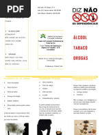 Folheto   tema- álcool, tabaco e drogas