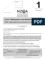 NZ Qualifications Authority LVL 1 Math/Stats Exam 2017 | PDF | Triangle ...