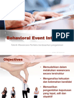 Behavioral Event Interview (BEI)