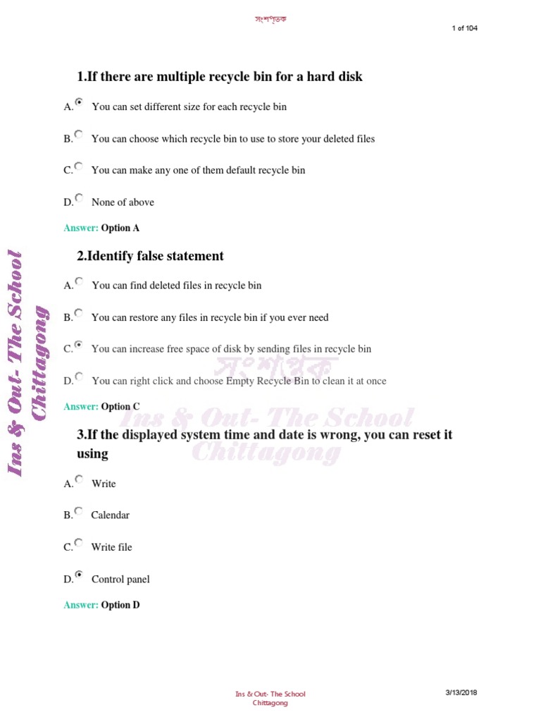 Computer OS (Examveda) PDF Operating System Microsoft Windows