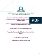 Developing Kenya's TVET Trainer Qualification Framework