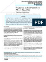 Detection of Plagiarism by KMP and Boyer Moore Algorithm