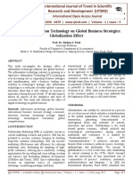Impact of Information Technology On Global Business Strategies: Globalization Effect