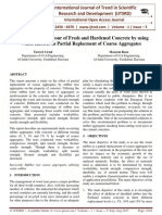 To Study The Behavior of Fresh and Hardened Concrete by Using Waste Rubber As Partial Replacement of Coarse Aggregates