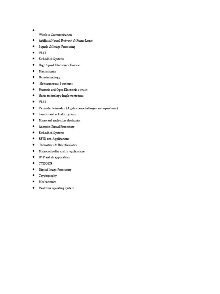 Advanced Topics in Electronics and Systems | PDF | Art | Technology ...