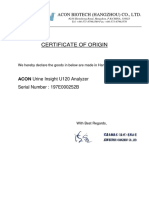 Certificate of Origin: Acon Biotech (Hangzhou) Co., LTD