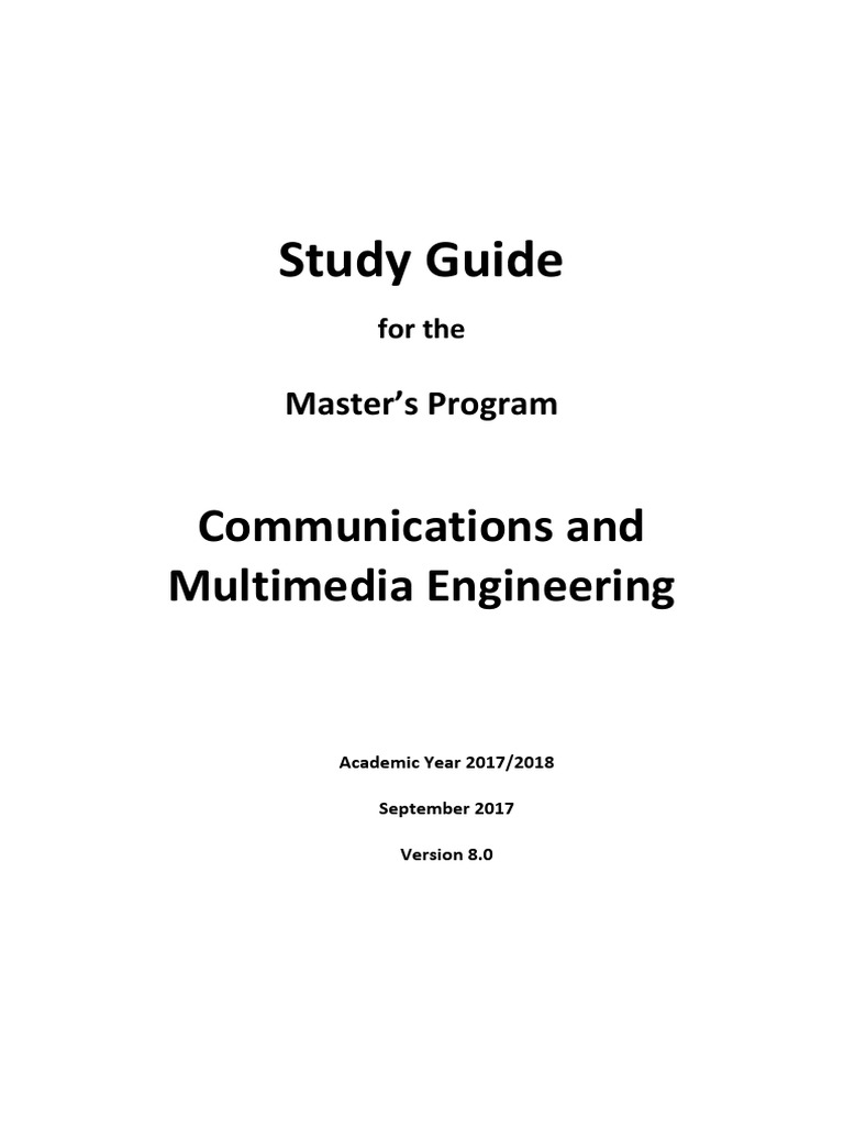 Study Guide: Communications and Multimedia Engineering | PDF | Course ...