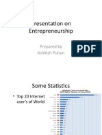 Presentation On Entrepreneurship: Prepared by Kshitish Puhan