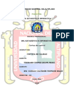 Cartas de control para espesor de tarjetas de circuito