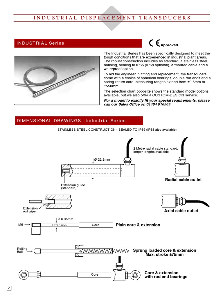 LVDT Industrial PDF Bearing (Mechanical) Mechanical Engineering