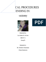 Surgical Procedures Ending In: - Ectomy: Submitted By: Lae Salene B. de Guia BSN Iv-2 Group7b