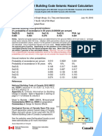 2010 National Building Code seismic hazard calculation for Campbell River