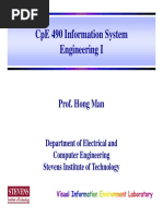 Cpe 490 Information System P Y Engineering I: Prof. Hong Man